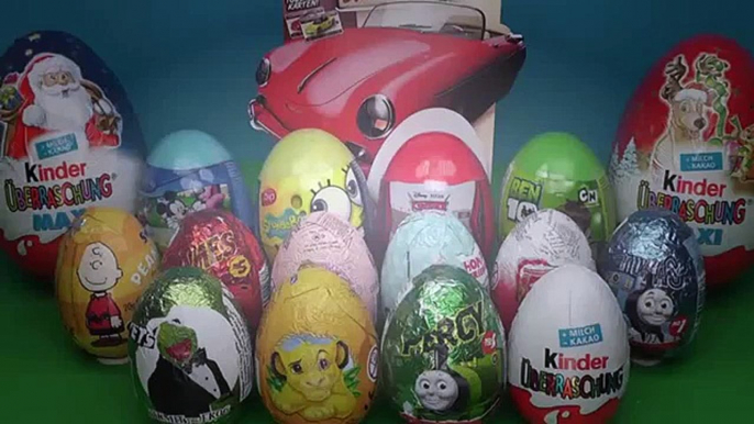 20 Surprise Eggs Kinder Surprise Maxi Mickey Mouse Cars 2 Disney Pixar Thomas & Friends