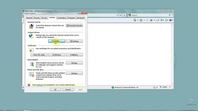 Internet Explorer - disable content advisor without knowing the password  - www.vid4.us
