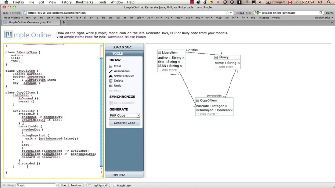 Umple - Creating a Library System Using Model-Oriented Programming