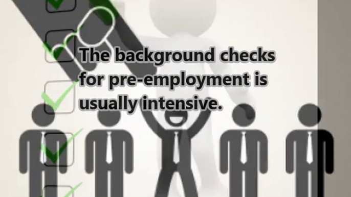 Pre-Employment Background Checks