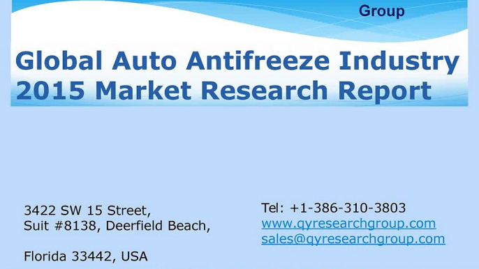 Global_Auto_Antifreeze_Industry_2015_Market_Resear