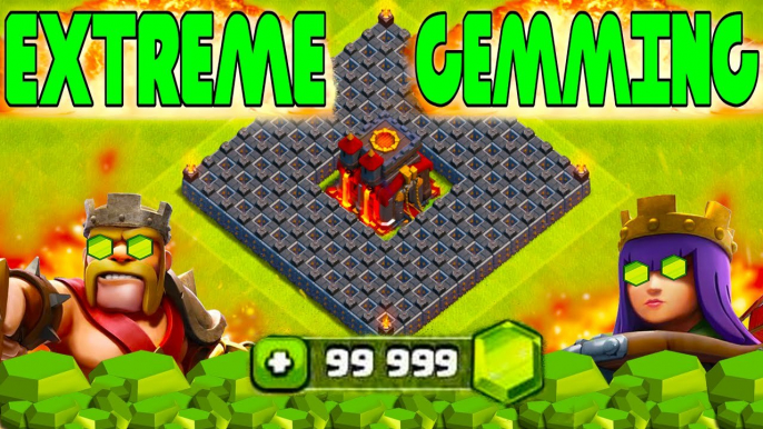 Clash Of Clans - EXTREME! $2600 IN GEMS! Gemming to MAX BASE _FUNNY MOMENTS + MAX LVL DEFENSES_