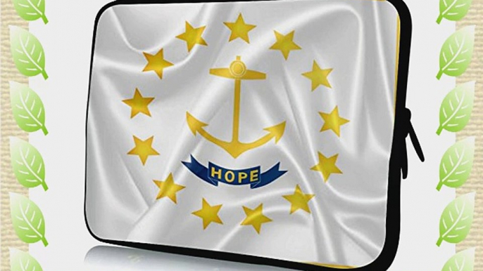 13 inch Rikki KnightTM Rhode Island State Flag Design Laptop Sleeve