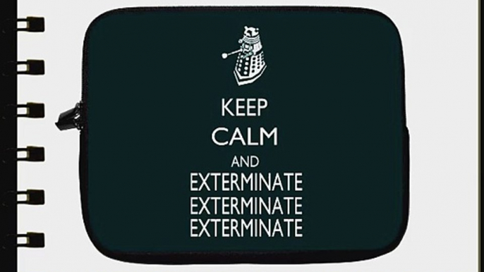 13 inch Rikki KnightTM Keep Calm and Exterminate SM Green Color Design Laptop Sleeve