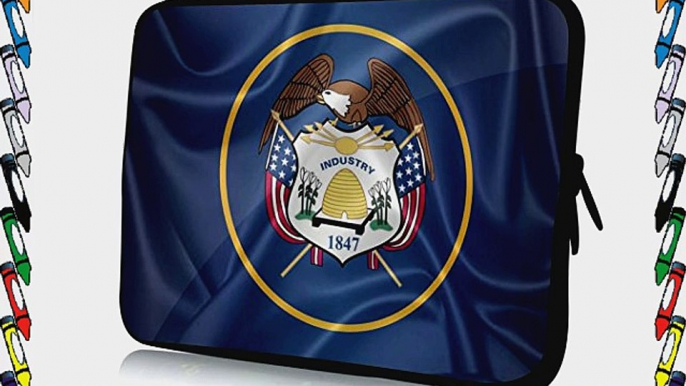 13 inch Rikki KnightTM Utah State Flag Design Laptop Sleeve