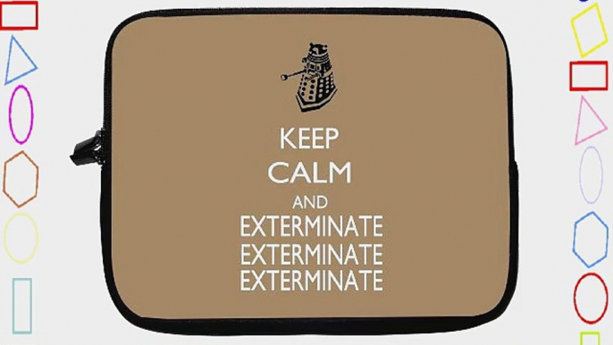 13 inch Rikki KnightTM Keep Calm and Exterminate SM Brown Color Design Laptop Sleeve