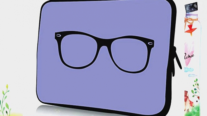 13 inch Rikki KnightTM Hipster Glasses on Violet Design Laptop Sleeve