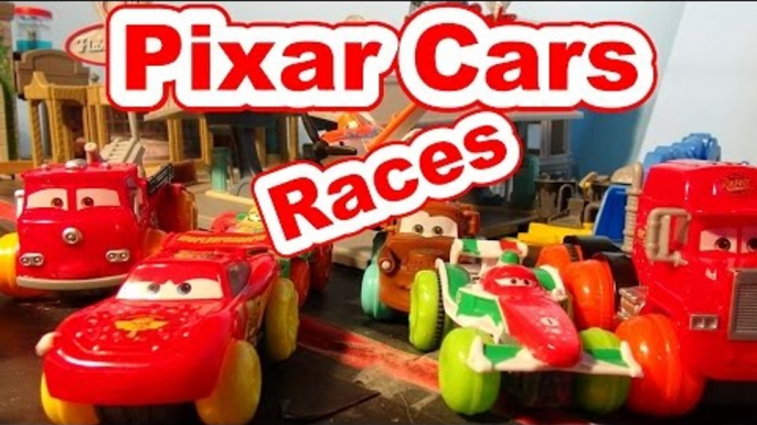 Pixar Cars Hydro Wheels Lightning McQueen, Mater, Mack and more Racing in Radiator Springs