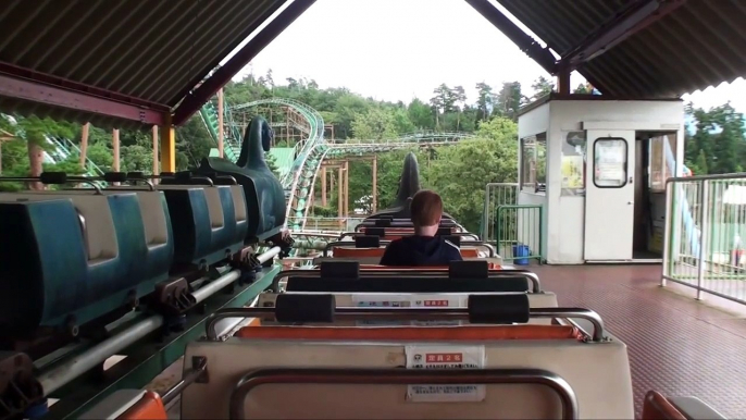 Dinosaur Roller Coaster Onride POV Suntopia World Japan Jet Coaster