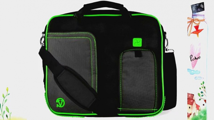 VanGoddy Pindar Sling BLACK LIME FOREST GREEN Pro Deluxe Shoulder Messenger Carrying Bag for