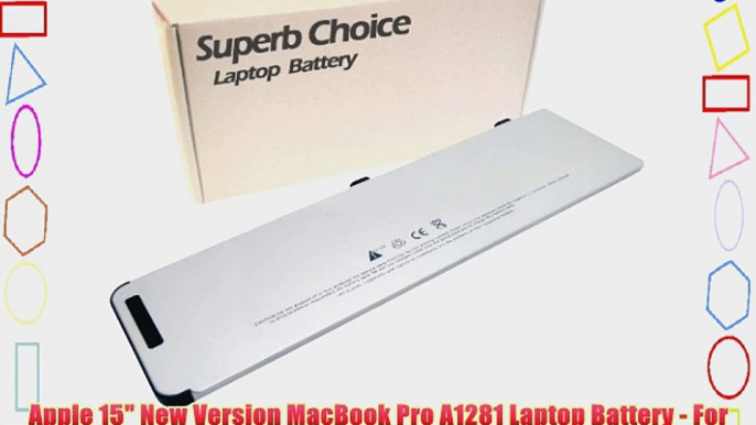 Apple 15 New Version MacBook Pro A1281 Laptop Battery - For New Aluminum Unibody Macbook Pro