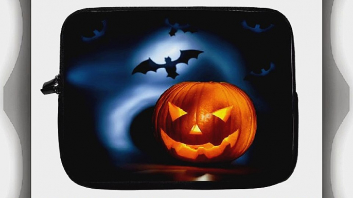 13 inch Rikki KnightTM Halloween Evil Jack with Bat Silhouettes Design Laptop Sleeve