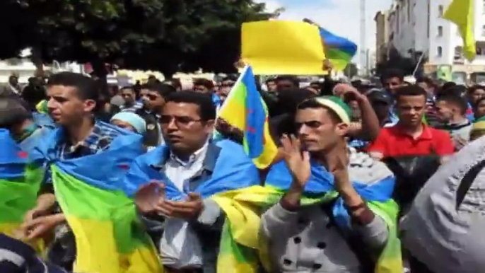 Manifestation amazigh à Casablanca