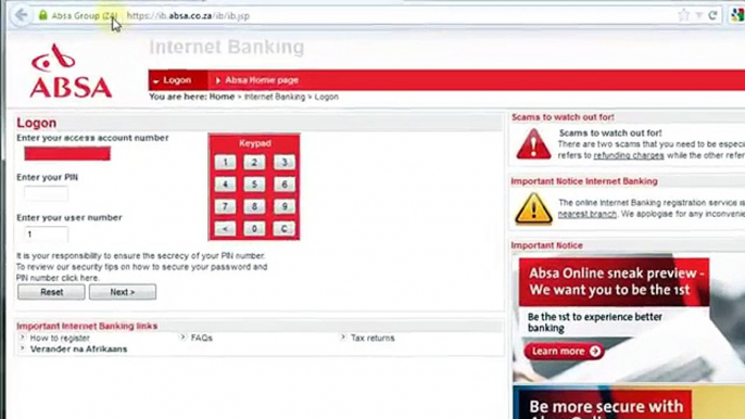 Absa.co.za: ABSA Internet Banking Login