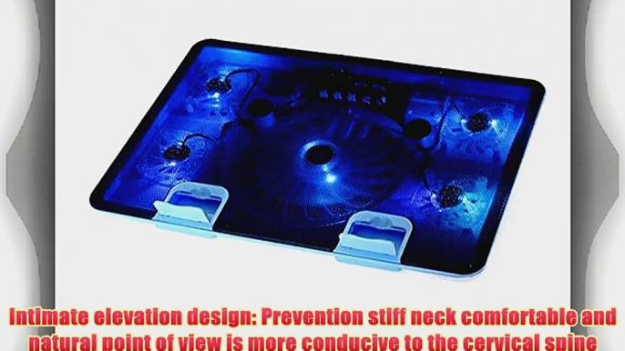 Niceshop? Brand New 5 Fans 2 USB 2.0 Ports Notebook Laptop Computer Cooler laptop cooling pad