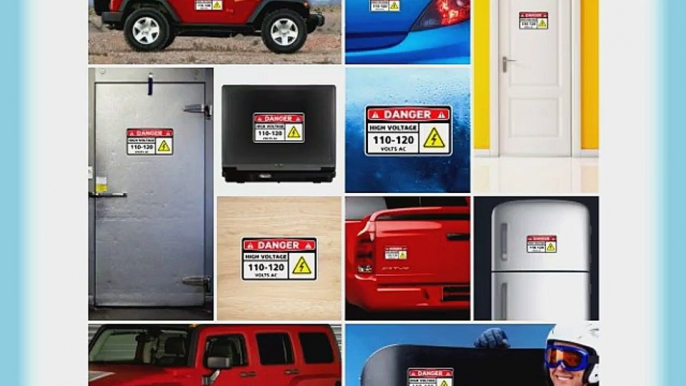 Decals Stickers Danger High Voltage 110-120 Volts Ac Tablet Laptop Waterproof (40 X 23.3 In)