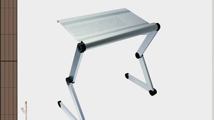 SOJITEK?Silver Adjustable Folding Ventilated Laptop Notebook Tablets PC iPad Table up to 17