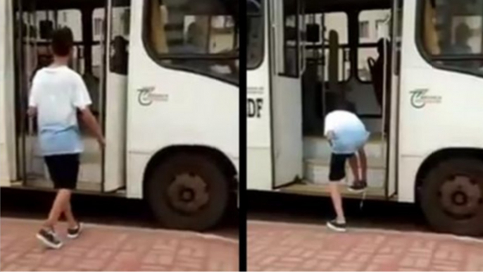 Bratty Kid Tries To Prank A Bus Driver But The Bus Driver Has The Last Laugh