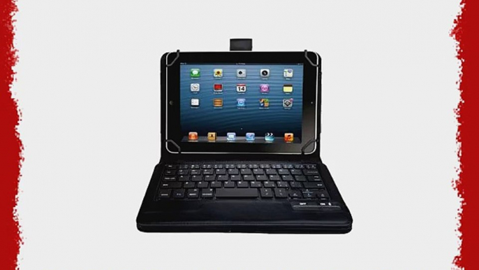 TPCROMEER Univeral Generic 7-8 Inch Tablet Removable Detachable Bluetooth Keyboard Leather