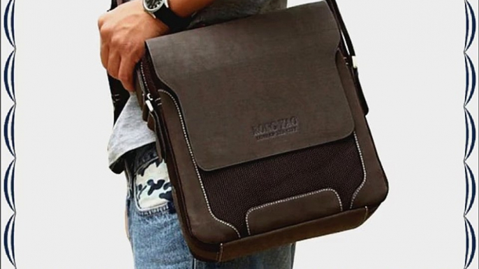 Mens Canvas Pu Shoulder Bag Handbags Briefcase for the Office Messenger Bag/Large Enough to