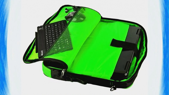 Black Green VG Pindar Edition Messenger Bag Carrying Case for Samsung Galaxy Tab 2 10.1 inch