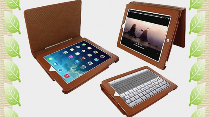 Apple iPad Air Piel Frama Tan Ostrich Magnetic Leather Cover