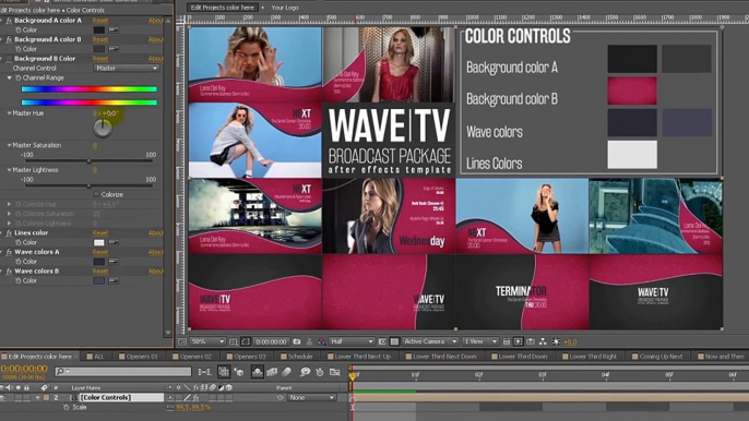 After Effects Project Files - Broadcast Package Wave TV - VideoHive 9438494