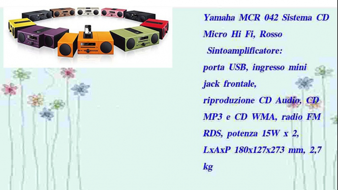 Yamaha MCR 042 Sistema CD Micro Hi Fi  Rosso