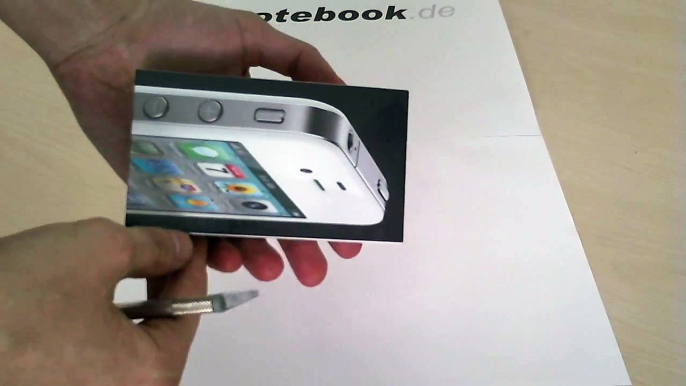 original Apple iPhone 4 weiß (weiss/ white) Unboxing Deutsch / German von notebook.de.wmv