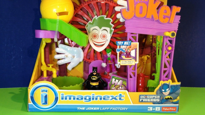 Imaginext Joker Laff Factory w/ Batman & Joker figures & vehicle! DC Super Friends Toys!