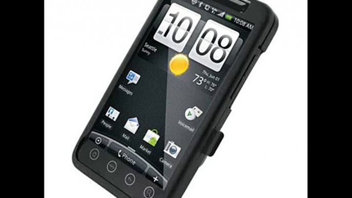 PDair Aluminum Metal Case for HTC Evo 4G - Open Screen Design (Black)