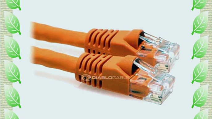 Diablo Cable 100ft Cat6 550MHz 24AWG Bare Copper UTP Snagless Ethernet Network Cable - Orange