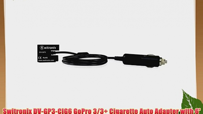 Switronix DV-GP3-CIG6 GoPro 3/3  Cigarette Auto Adapter with 6' Regulator Cable DC 12V via