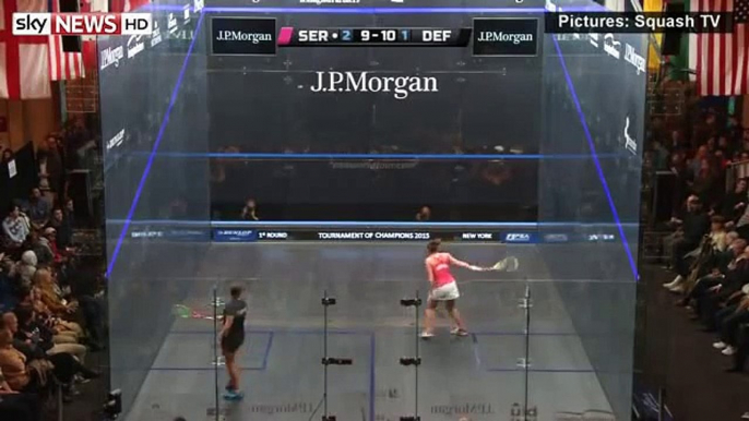 Squash Player Kanzy El Defrawy's Diving Shots