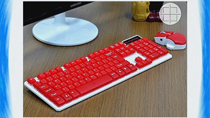 How Nice? Wireless Keyboard Combo With Laser Optical Mouse Fashion Suspended Mechanical Touch