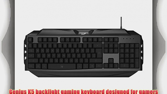 Mactrem Gaming K5 LED Illuminated Ergonomic Backlight Backlit Gaming Keyboard