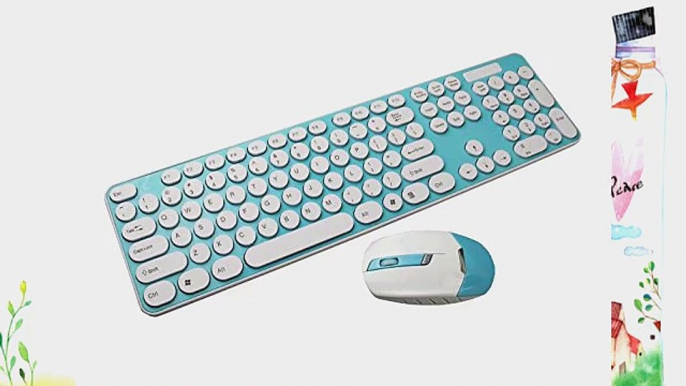 BlueFinger HK3960 Ultra Slim 2.4Ghz Wireless Nano USB Receiver Shine Keyboard Mouse Combo For