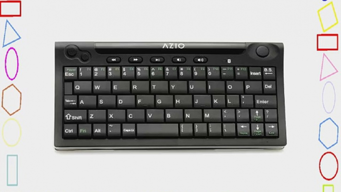 AZiO Slim and Ergonomic HTPC/Smart TV Wireless 2.4 GHz Keyboard (KB115)