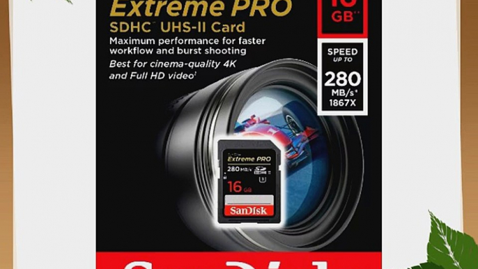 SanDisk 16GB Extreme Pro SD (SDHC) Card UHS-II 280MB/s