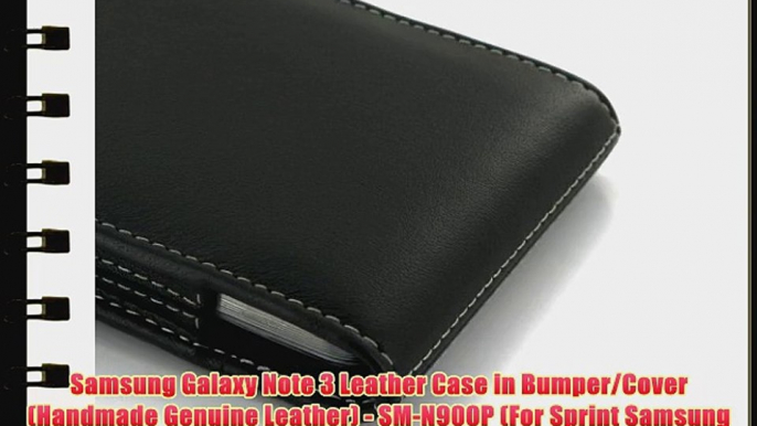 Samsung Galaxy Note 3 Leather Case in Bumper/Cover (Handmade Genuine Leather) - SM-N900P (For