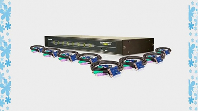 IOGEAR 8-Port PS/2 KVM Switch Kit with KVM Cables GCS78KIT