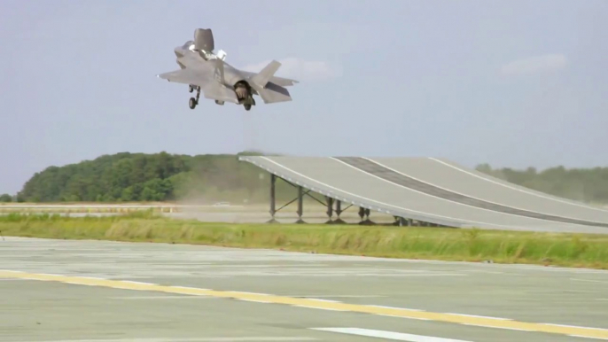 Lockheed Martin - F-35B STOVL Stealth Fighter First Ski Jump Launch Tests