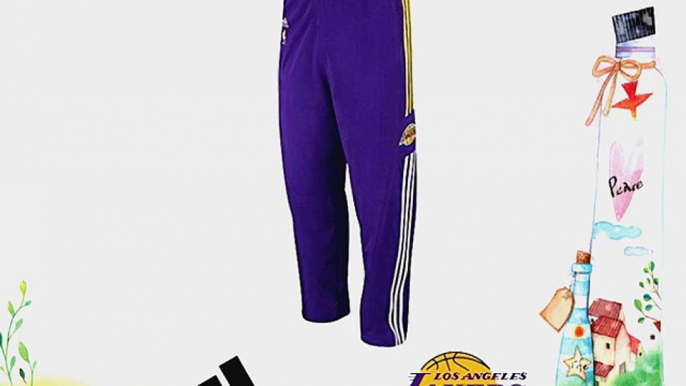 Adidas Mens LA Lakers Track Pant NBA Basketball TM Color Tracksuit Bottoms 3 Stripe Pant Purple/Gold