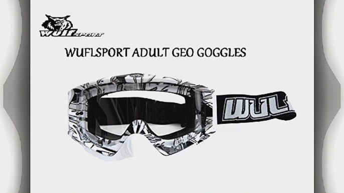 MOTORBIKE WULFSPORT ADULT GEO GOGGLES Motorcycle Motocross Off Road Enduro MX GREY Goggles