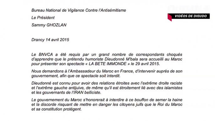 Maroc _ Dieudonné s'adresse au Roi Mohammed VI