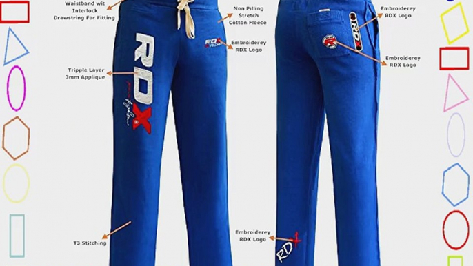 Authentic RDX BOXE Fleece Pants Trousers UFC MMA Gym Bottoms Jogging Joggers Shorts Men Blue