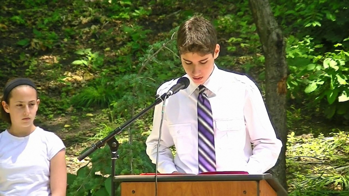 Young Croatian-Americans recite poems at Cleveland Croatian Garden