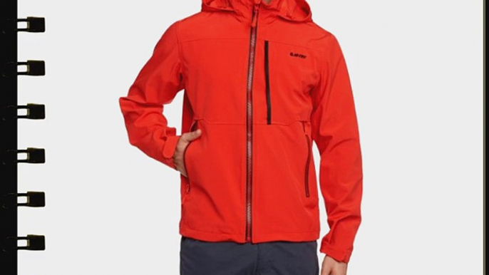 Hi-Tec Men's Nerio Hooded Soft Shell - Fiery Red Medium