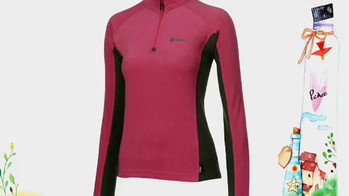 Keela Women's Pulse Micro Fleece Top - Raspberry/Grey Size 12