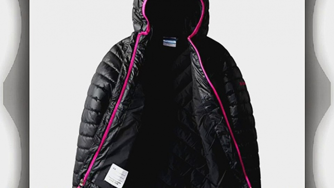 Columbia Girl's Powder Lite Puffer Jacket - Black/Groovy Pink X-Large